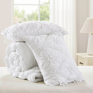 English Elm 3PCS King Comforter Set with Plush Microfiber Fill, Oversized 102"x88" Comforter and Shams White 16.93 L x 12.99 W x 7.87 H B035P366530