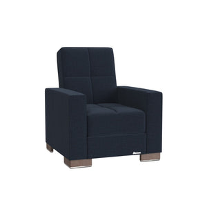 English Elm Primenest Nimbusflow Convertible Armchair With Storage - Dark Blue Chenille, Stylish & Space-Saving B030P286183-GIGA