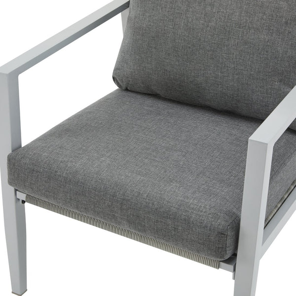 English Elm Christopher Knight Home® - [Set Of 2] Silver Aluminum Lounge Chairs With Plush Cushions & Chic Rope Accents For Modern Spaces N767P237034W_2