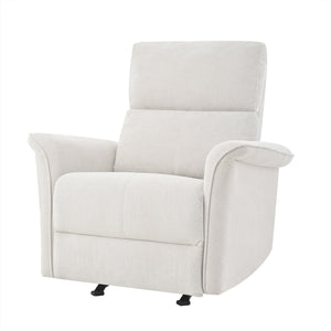 English Elm Manual Rocker Recliner Chair - Plush Gray Velvet Glider For Small Spaces, Home Theater & Nurseries W1028S00047