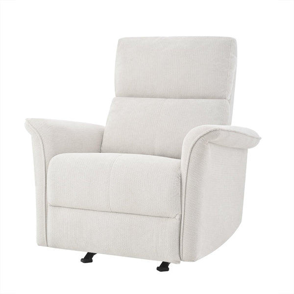 English Elm Manual Rocker Recliner Chair - Plush Gray Velvet Glider For Small Spaces, Home Theater & Nurseries W1028S00047