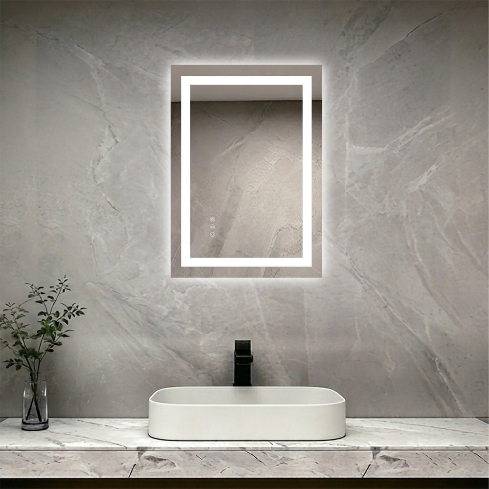 English Elm 20" X 28" Led Vanity Mirror Dual Front Back Lighting Anti-fog Dimmable Bathroom W1920P493130