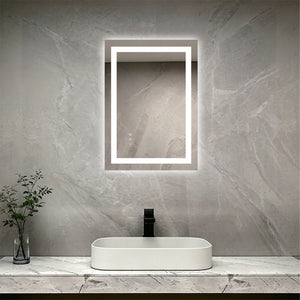 English Elm 20" X 28" Led Vanity Mirror Dual Front Back Lighting Anti-fog Dimmable Bathroom W1920P493130