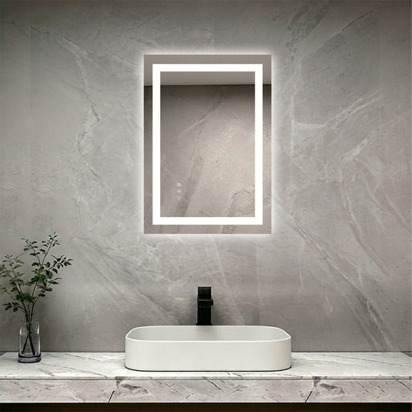 English Elm 20" X 28" Led Vanity Mirror Dual Front Back Lighting Anti-fog Dimmable Bathroom W1920P493130