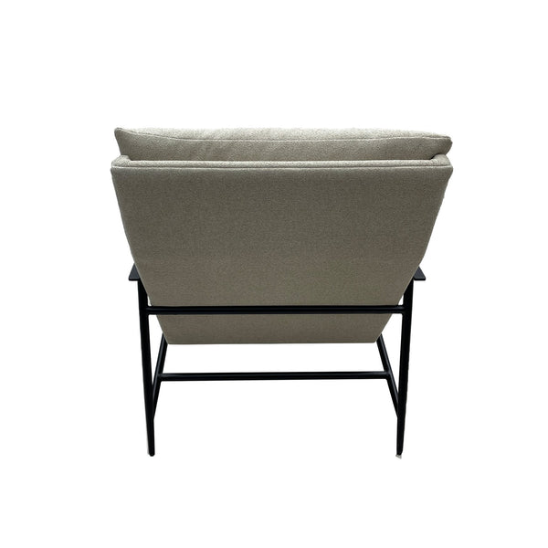 JLA Home Chapel Hill - Accent Chair Mid-Century Modern Upholstered with Red Oak Arms, High-Density Foam & Sturdy Steel Frame Beige CH100-0051