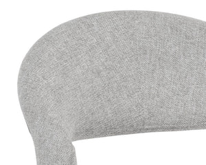 Sunpan Romina Dining Chair - Ultra Modern Open Back Design in Belfast Heather Grey, Perfect for Any Space