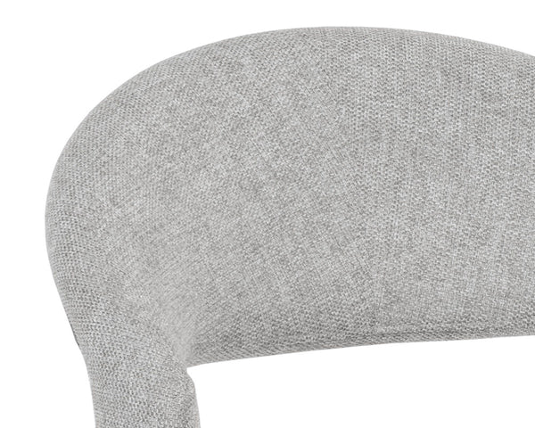 Sunpan Romina Dining Chair - Ultra Modern Open Back Design in Belfast Heather Grey, Perfect for Any Space