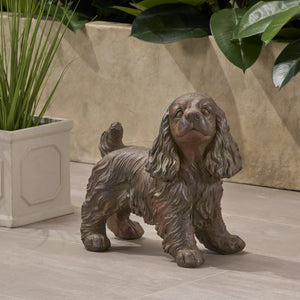 English Elm Christopher Knight Home® - JOSIE Cocker Spaniel Cast Stone Garden Statue, Brown Wash Finish, Weatherproof 14.5"H Accent 65284.00BRN