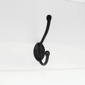 English Elm Farmhouse Wooden Hall Tree with Arched Accent, Walnut Bench Seating, 5 Hooks & 7 Cubbies for Entryways White N721P347430K