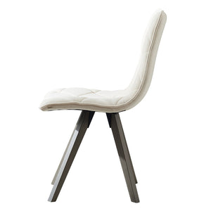 English Elm Dining Chairs Set of 2 Scandinavian Oak Leg Upholstered Seats for Modern Interiors W5630P456181