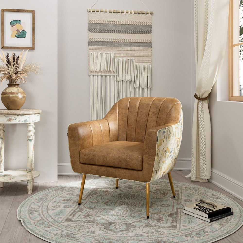 English Elm Wallace & Bay - Brown Accent Chair - Polished Vintage-Inspired Design For Stylish Comfort In Any Room Setting! B2709P212472-GIGA