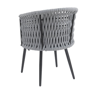 English Elm Christopher Knight Home® - Outdoor Dining Set Premium Acacia Wood Table with Handwoven Rope Chairs and Weatherproof Cushions for Stylish Outdoor Entertaining Light Gray,Rustic,Teak N770P290585G006_57192.00