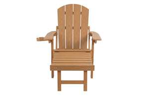 English Elm Lounge Chair: Teak Wood Finish, All-Weather Comfort, Foldable Design & Durable Hips For Year-Round Use W2085P362404