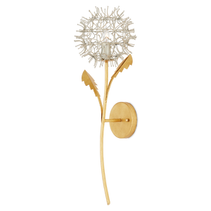 Dandelion Silver & Gold Wall Sconce - Elegant Nature-Inspired Design with Handcrafted Wrought Iron