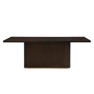 English Elm Christopher Knight Home® - 84" Rectangular Dining Table - Dark Brown Solid Wood & Mdf, Seats 6-8, Easy Assembly & Care N771P296162B_N771P296163B