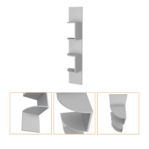 English Elm Rosebud Four Tier Corner Floating Shelf Unit for Minimalist Living Room Display B128P176175