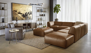 Sunpan Watson Modular Sectional - Stylish and Comfortable Leather Seating for Creative Living Spaces Corner Chair - 39.75W x 39.75D x 28.5H