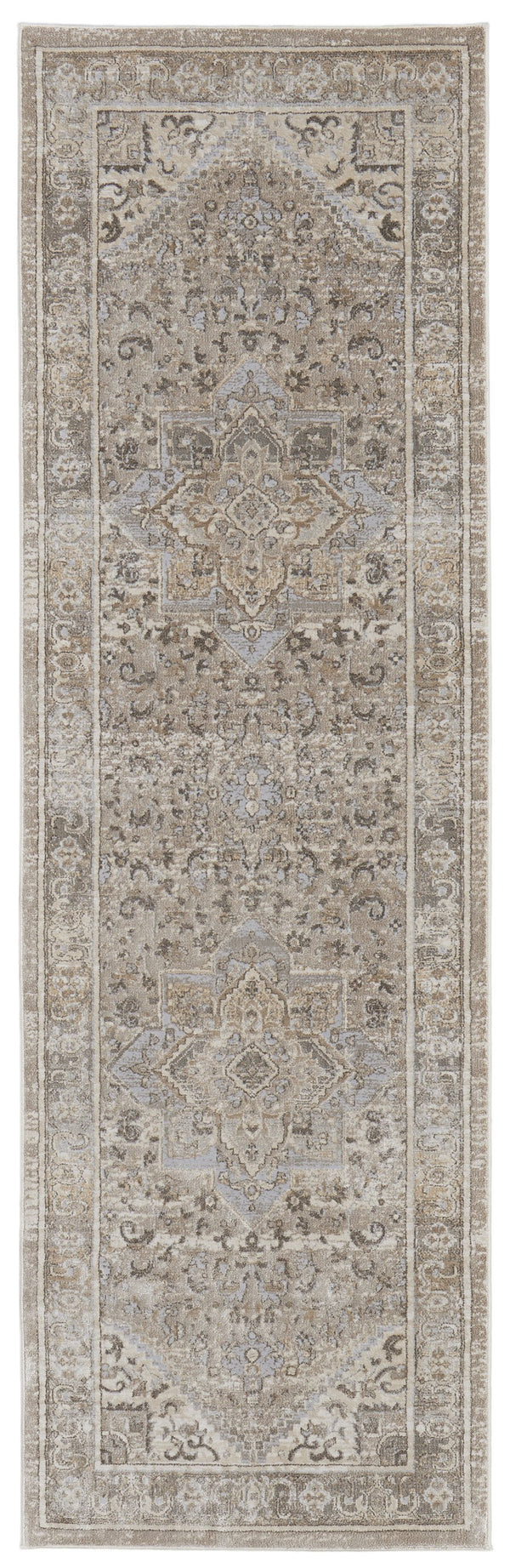 Feizy Rugs Celene Vintage-inspired Floral Medallion Rug – Luxurious Machine-made Design For Timeless Elegance Tan,Brown,Ivory Viscose,Polyester Cel39kxfbgegryi68