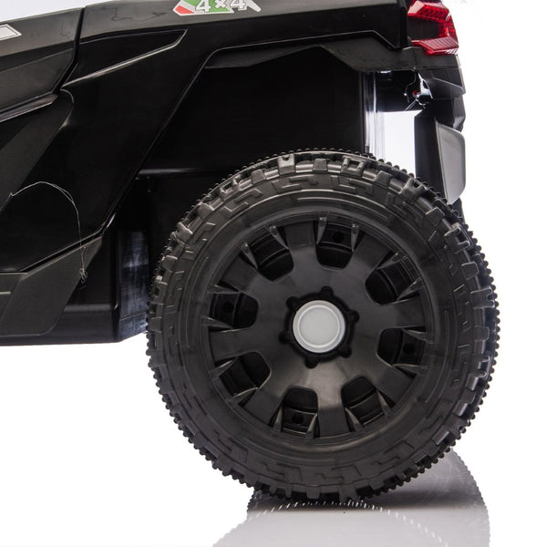 English Elm 24v Kids Utv Ride on with Dual 80w Motors Remote Control and Four Wheel Suspension Black W1578P342134