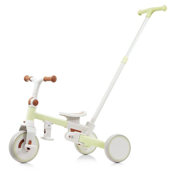 English Elm 7 in 1 Convertible Toddler Trike Aluminum Foldable Push Bike with Canopy for Ages 1 to 6 Green N726P248345L