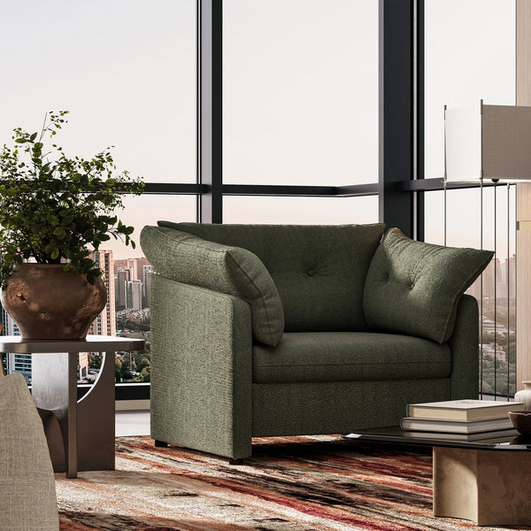 English Elm Modern Chenille Oversized Armchair - Stylish Lounge Chair For Living Room, Bedroom & More! W2997P236136