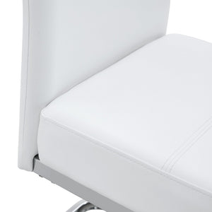 English Elm Set Of 4 White Ergonomic Dining Chairs With Thick Cushion, Built-In Springs For Ultimate Comfort W3226P279079-GIGA