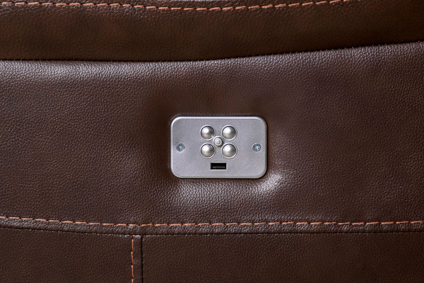 English Elm Transitional Multi-Function Glider Recliner with Channel Back, Cup Holders, Hidden Storage, Upholstered Comfort Brown 42 L x 34 W x 30 H B2741P387649