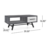 Christopher Knight Home® - Noble House - Burgoyne Mid-Century Modern Coffee Table with Storage