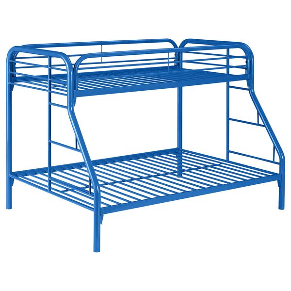 English Elm Celeste Blue Metal Twin Over Full Bunk Bed – Stylish, Space-Saving Design For Modern Bedrooms! B062P340731