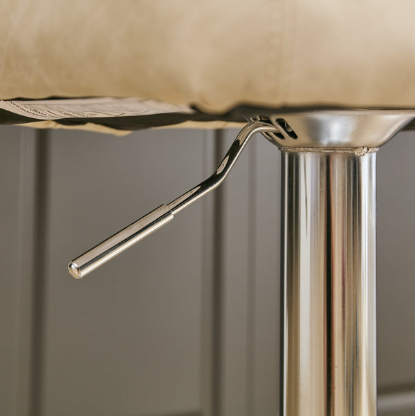 English Elm A&A Modern Swivel Barstools Set Of 2 - Adjustable Height, Chrome Base, Ergonomic Pu Upholstered Comfort W1143P193492