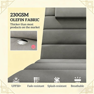 English Elm Outdoor Foldable Lounge Cushion Set with Uv Resistant Olefin Fabric and Foam Support T3971P443292