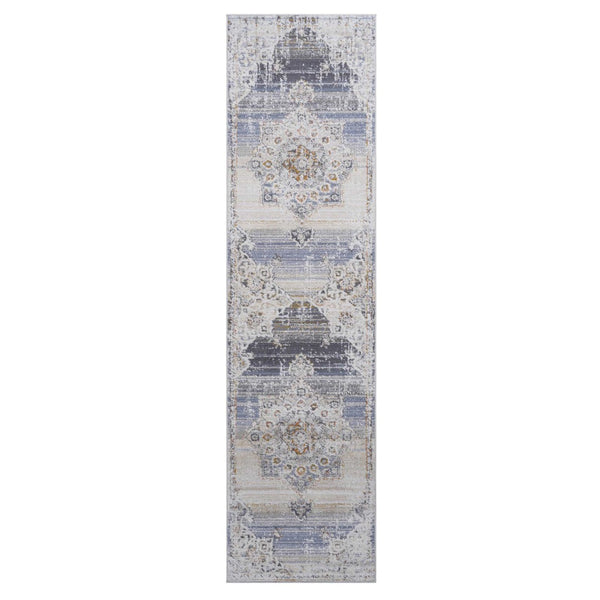 English Elm Payas Elegant Cream & Gold Medallion Runner Rug - Soft, Durable & Perfect For High-Traffic Areas B189P183575-GIGA