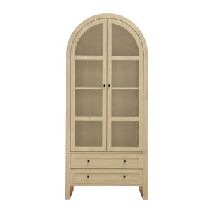 English Elm 70.28" Tall Arched Kitchen Pantry - Stylish Farmhouse Cabinet With Adjustable Shelves For Versatile Storage W688P204443