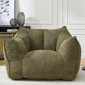 English Elm Sofa plush beanbag chair with superfiber cover and resilient foam filling for ultimate home comfort and relaxation Olive Green W1996P252266