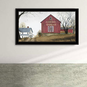English Elm "the Quilt Barn" Billy Jacobs Folk Art Framed Print Ready to Hang Farmhouse Wall Decor B06787543