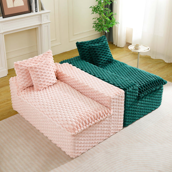 English Elm Luxury Color-Block Turtle Velvet Sofa – Versatile Modular Design For Cozy Living Room Comfort & Style W3371S00049