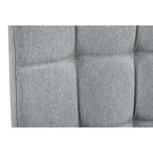 English Elm Linen Tufted Dining Chairs Set of 4 — Upholstered Padded Seats, Metal Legs, 330lb Capacity, Gray Elegance N752P190530G