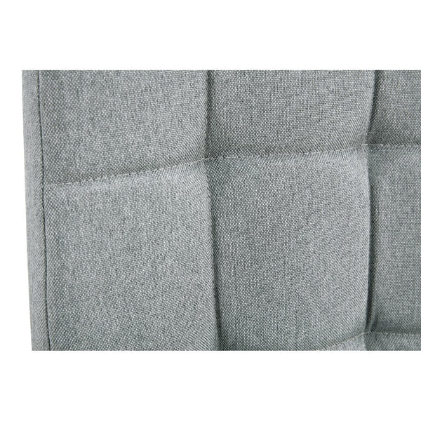 English Elm Linen Tufted Dining Chairs Set of 4 — Upholstered Padded Seats, Metal Legs, 330lb Capacity, Gray Elegance N752P190530G