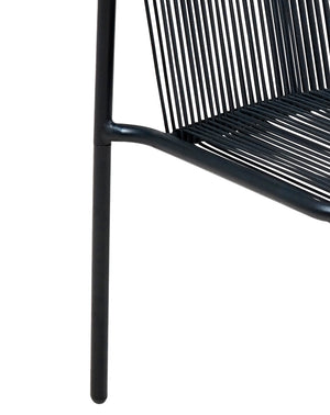 English Elm Christopher Knight Home® - Burgess Weather-Resistant Outdoor Stacking Dining Chair Set of 2 — UV-Proof PE Rattan with Iron Frame Black 23.75 L x 20.9 W x 19.5 H N776P234186B