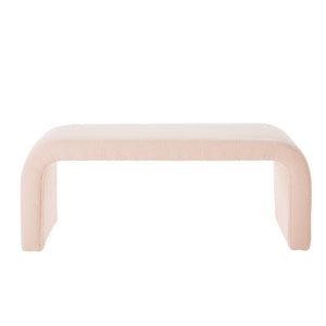 English Elm Set U-Shaped Modern Teddy Ottoman Bench Set of 3 — Versatile Entryway, Bedroom & Living Room Seating Pink W2186P282494
