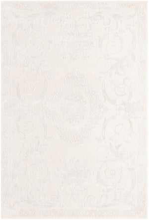 Unique Loom Finsbury Diana Machine Made Botanical Rug Ivory, Beige 5' 3" x 8' 0"