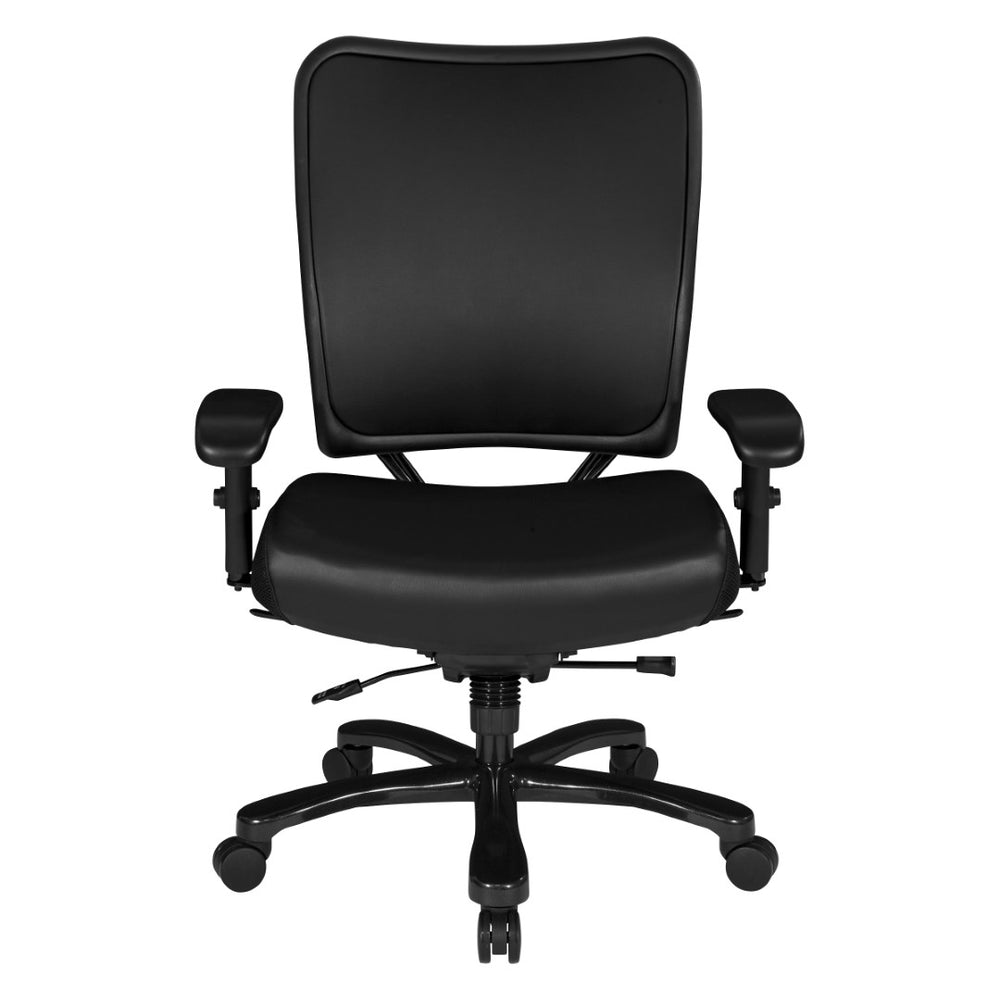 OSP Home Furnishings Big and Tall Ergonomic Office Chair with Lumbar Support Steel Base 400 Lb Capacity 75-A773-R107
