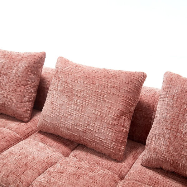 English Elm United Modern Chenille 98.42-Inch L-Shaped Modular Sectional Sofa With Chaise & Side Pockets P1 W1568S00148-GIGA