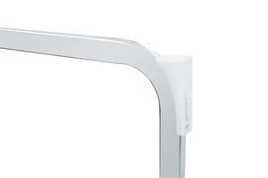 English Elm Dining Chairs Set Of 2, Modern Off-White Faux Leather With Gold Mesh Accent And Chrome Handles W3493P359721