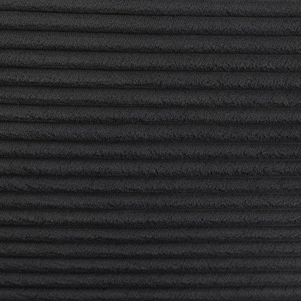 English Elm 113" Modern 3+1 L-Shaped Corduroy Sofa with Double-Layer Cushions, Cup Holders & Storage Bags DARK GREY W2715S00004