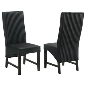 English Elm Dempsey Corduroy and Velvet Upholstered Dining Chairs with Tall Back Set of 2 B062P440298