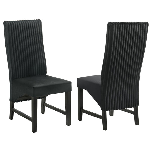 English Elm Dempsey Corduroy and Velvet Upholstered Dining Chairs with Tall Back Set of 2 B062P440298