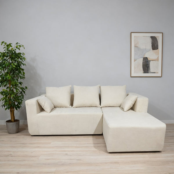 English Elm Combination Modular Linen Sectional Sofa with Memory Sponge Fill for Living Room Use W3064S00004