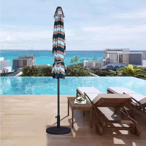 English Elm 9 Ft Striped Outdoor Patio Umbrella with Crank Tilt Aluminum Pole Uv Protection B082P454949