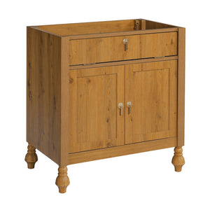 English Elm Christopher Knight Home® - 30-Inch Walnut Vanity with Seashell Resin Sink, Flip-Up Organizer, Soft-Close Doors & Legs Brown N765P33417576B